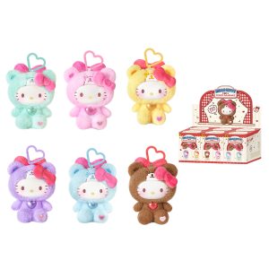 Hello Kitty Teddy Pajamas Series Vinyl Plush Pendant BB Asst