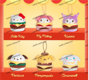 Sanrio characters Burger Series Plush Relaxing Toy