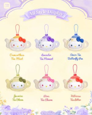 Hello Kitty Style Flower Drifts in Tea Series Plush Relaxing Toy Mini